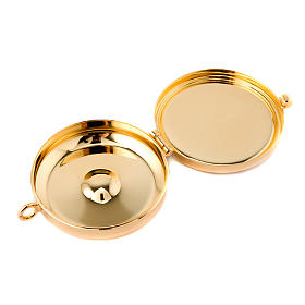 Custodes à hosties: Custode en étain, agneau Custodes à hosties: Custode en étain, agneau