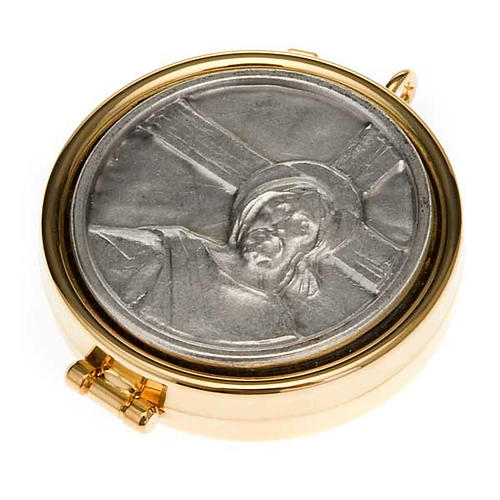 Cyborium Jezus i krzyż ze stopu ołowiu i cyny 1