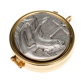 Teche Eucaristiche: Porta ostia pesce e ancora in peltro Teche Eucaristiche: Porta ostia pesce e ancora in peltro