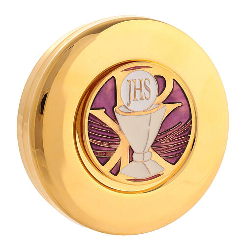 Pyx for Magna Host with IHS chalice plaque 1