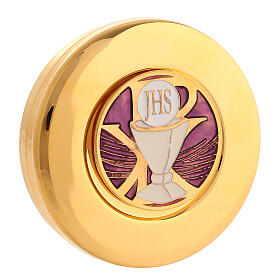 Pyx for Magna Host with IHS chalice plaque