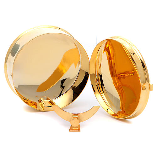 STOCK pyx in golden brass, 9cm diameter with luna 3