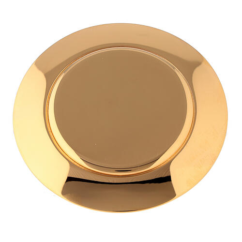 Pyx for hosts in golden brass with stone 10.5cm Molina 5