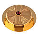 Caixa para hóstias acabamento dourado com pedra Molina diâm. 10,5 cm s1