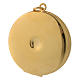 Pyx for hosts in golden brass with hand engraved JHS symbol 5cm Molina s3