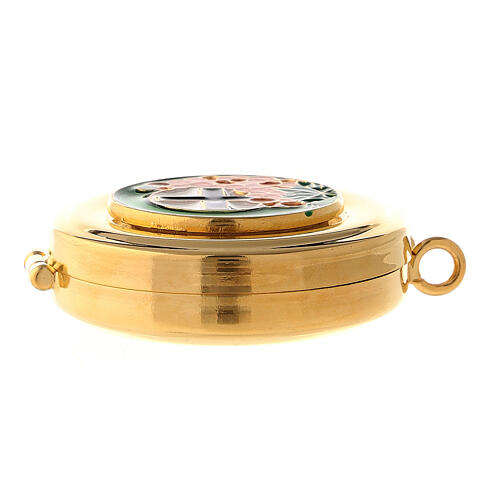 Catholic pyx enamel grapes cross diam. 5cm 3