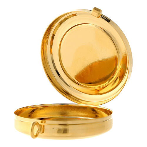 Eucharist pyx enameled Ecce Homo cross diam. 5cm 2