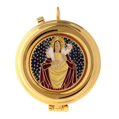 Enamelled pyx with the Good Shepherd, 2 in diameter 1