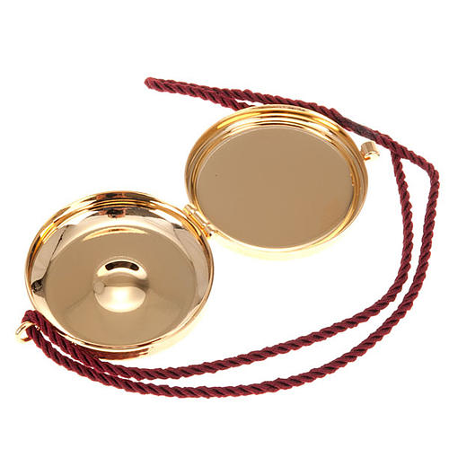 Pyxide plaque bois d'olivier "Verbum Caro" 3