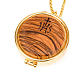 Pyx olive wood plaque IHS s1
