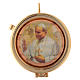 Caixa placa oliveira Papa João Paulo II diâm. 6 cm s1