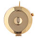 Porta-viático latón con placa olivo XP diámetro 6 cm s3