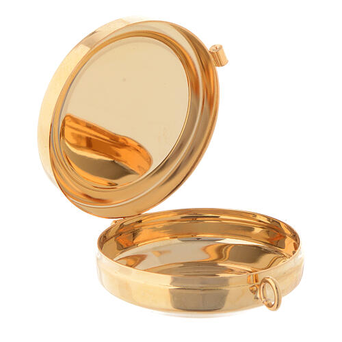 Versehpatene mit Platte aus Olivenbaumholz mit Friedenstaube, Durchmesser von 6 cm 2