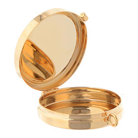 Custodes à hosties: Custode à hostie plaque olivier symbole IHS diam. 5 cm Custodes à hosties: Custode à hostie plaque olivier symbole IHS diam. 5 cm