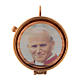 Pyx olive wood with Jean Paul II image 5 cm s1