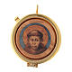 Pyx olive wood plaque Saint Francis of Assisi 6cm s1