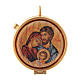 Pyx olive wood plaque Holy Family 5cm s1