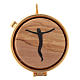 Pyx olive wood plaque stylized crucifix 5cm s1