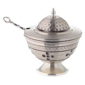 Encensoir et navette repoussés avec croix s4