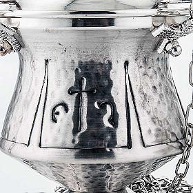 Encensoirs et navettes: Encensoir et navette ciselés croix