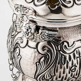 Turiboli e navette: Turibolo e navetta cesellato angeli