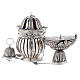 Thurible and boat set decorated and chiseled s1