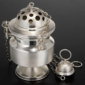 Weihrauchfässer, Weihrauchschiffchen: Weihrauchfass silbrig undurchsichtigt