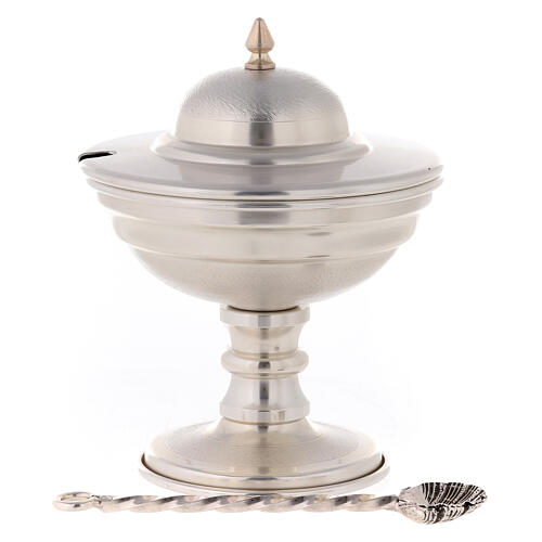 Censer and boat satin silver 3