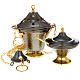 Thurible and boat set in embossed bronze s1