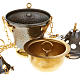 Thurible and boat set in embossed bronze s2