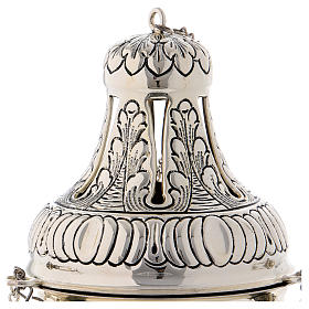 Censer and boat in silver plated