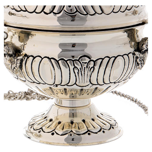 Censer and boat in silver plated 4