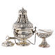 Censer and boat in silver plated s1