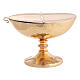 Censer and boat in polished  golden brass s5