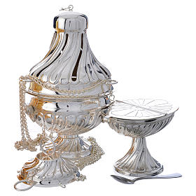 Censer and boat gold or silver plated