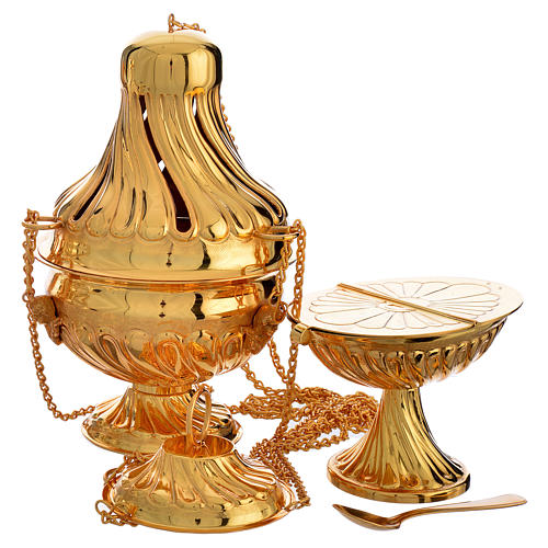 Censer and boat gold or silver plated 1