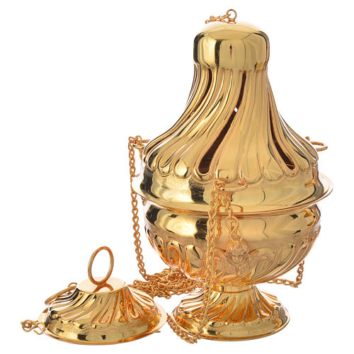 Censer and boat gold or silver plated 3