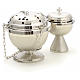 Censer and boat in nickel plated brass s3
