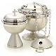 Censer and boat in nickel plated brass s4