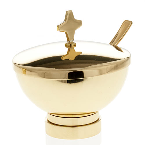 Censer and boat in gold or nickel plated brass 6