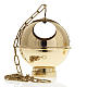 Censer and boat in gold or nickel plated brass s9