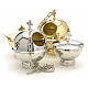 Censer and boat in gold or nickel plated brass s10
