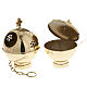 Censer and boat in gold or nickel plated brass s2
