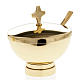 Censer and boat in gold or nickel plated brass s6
