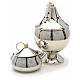 Censer and boat nickel plated brass s1