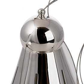 Cone shaped thurible and boat with steel chains s4