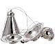 Cone shaped thurible and boat with steel chains s8