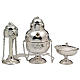 Decorated Thurible and Boat in silver 800 s1
