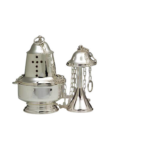 Thurible and Boat in silver 800, modern style 1