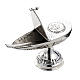 Thurible and oval boat in silver plated chiselled cast brass s5